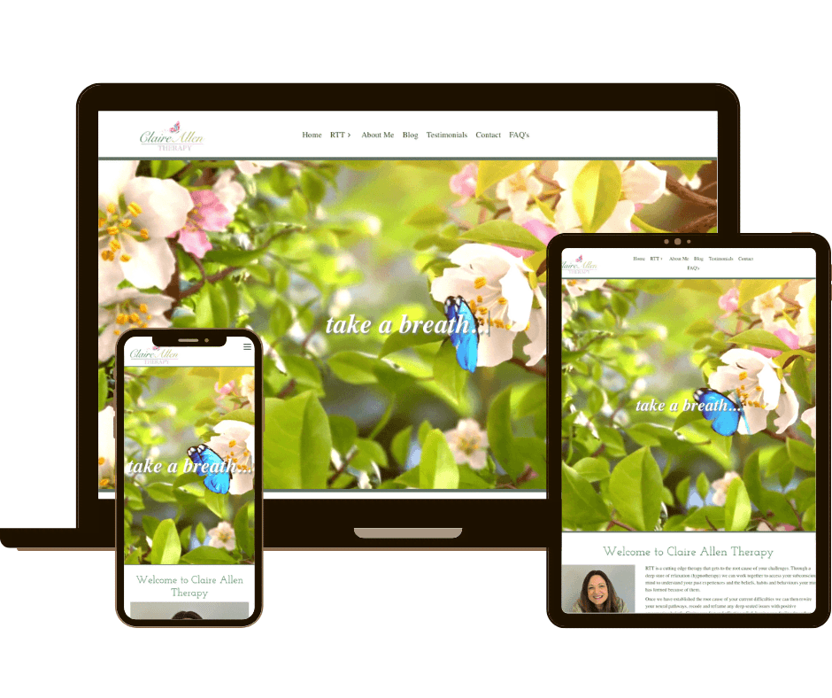 Claire Allen website design