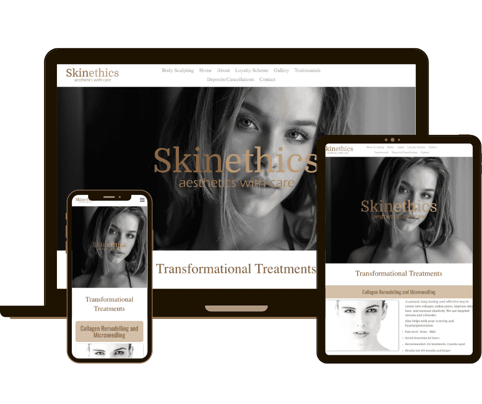 Skinethics website design