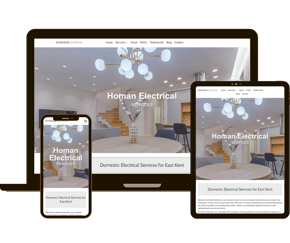 Homan Electrical website design
