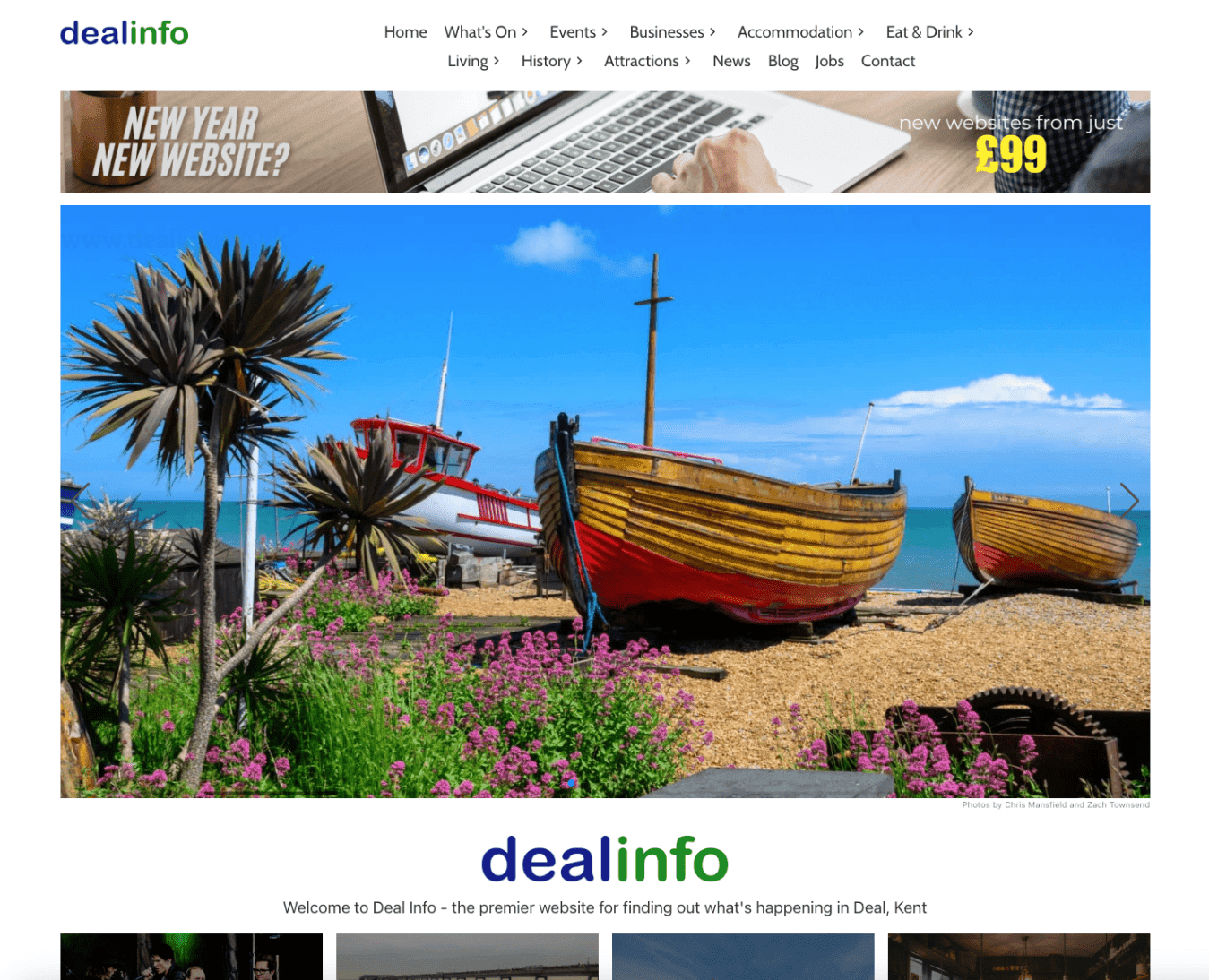 Deal Info website design