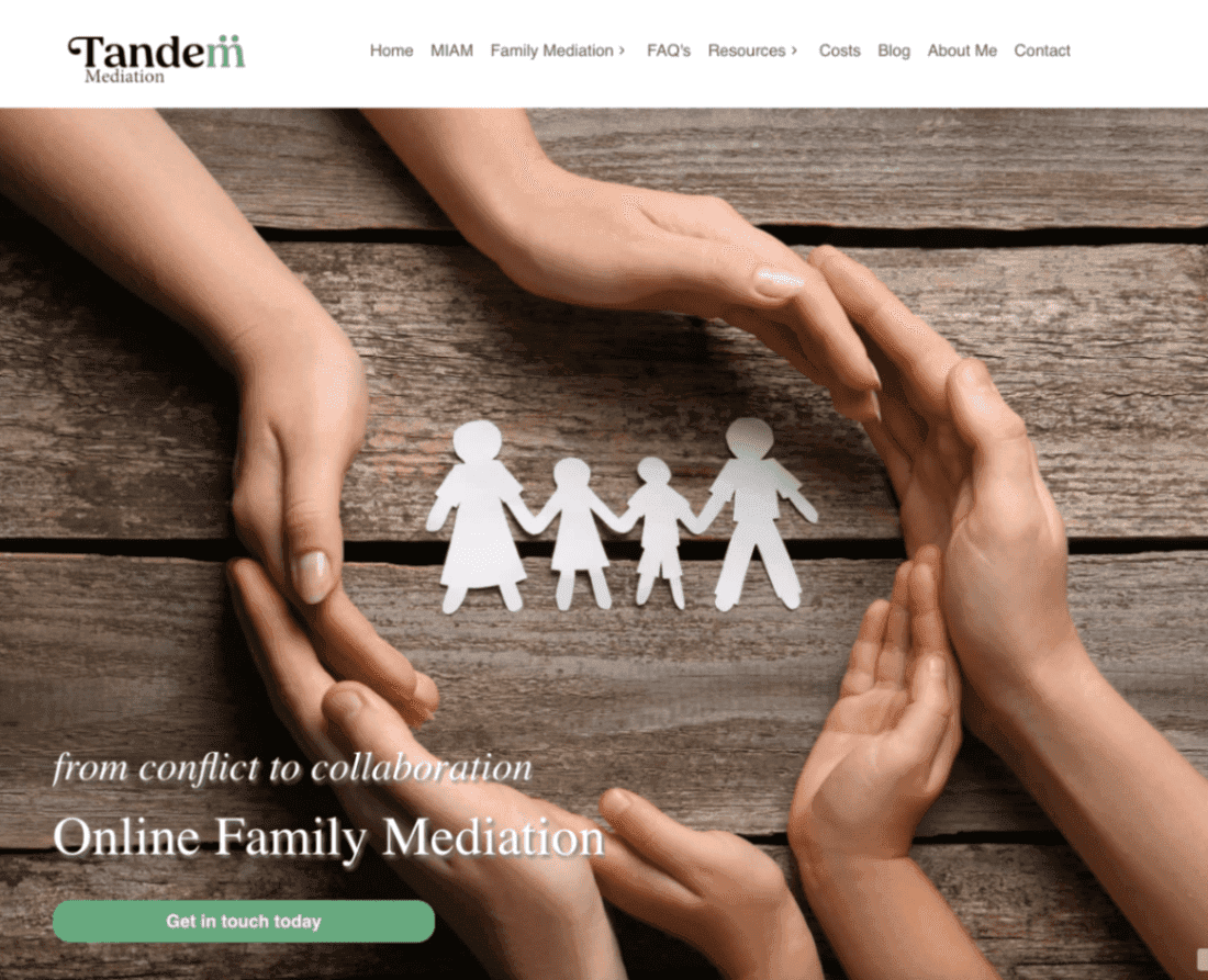 Tandem Mediation website design