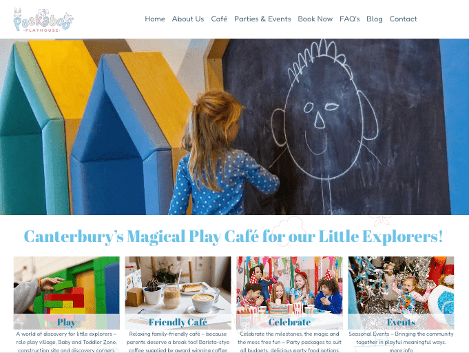 Peekaboo Playhouse website design